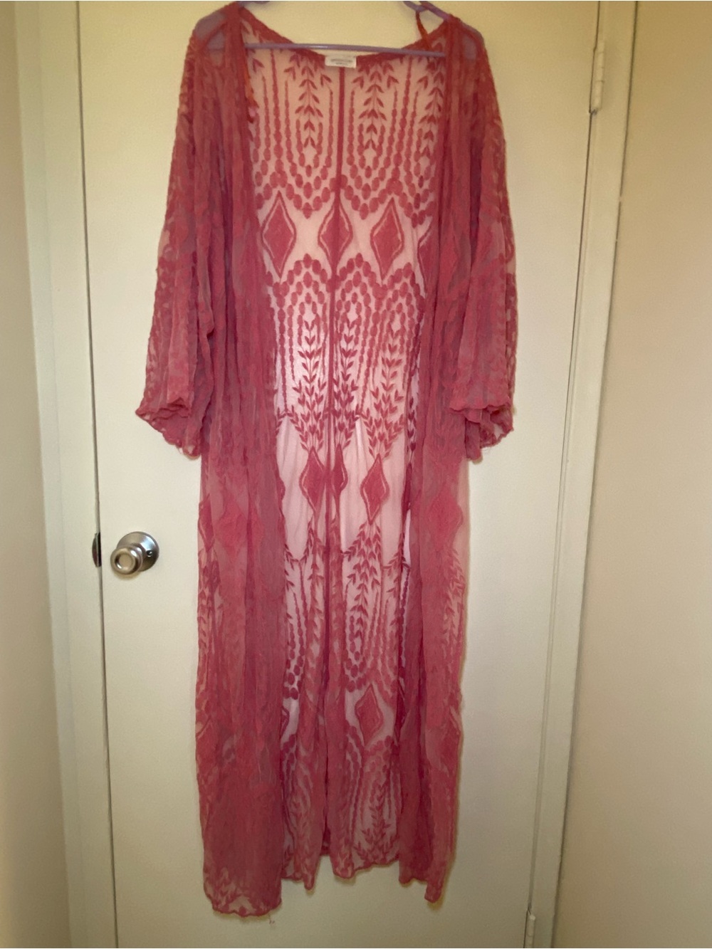 Chic Soul Rose Lace Duster